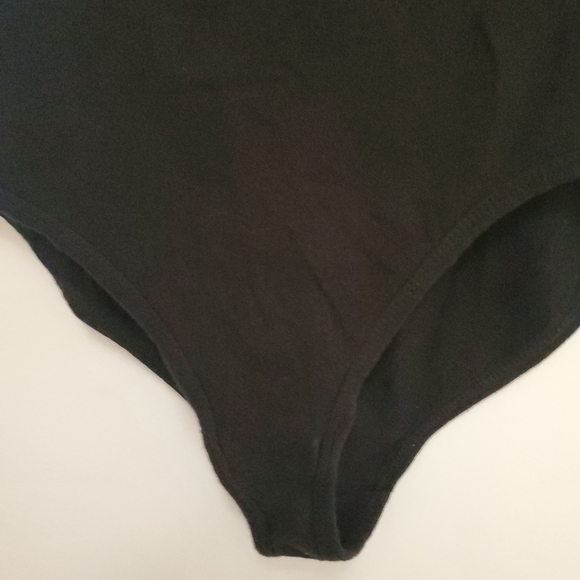 Women's Black Bodysuit with American Flag Design - Picture 2 of 6